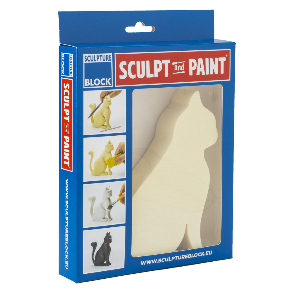 Sculpture Block - Sculpt and Paint Cat