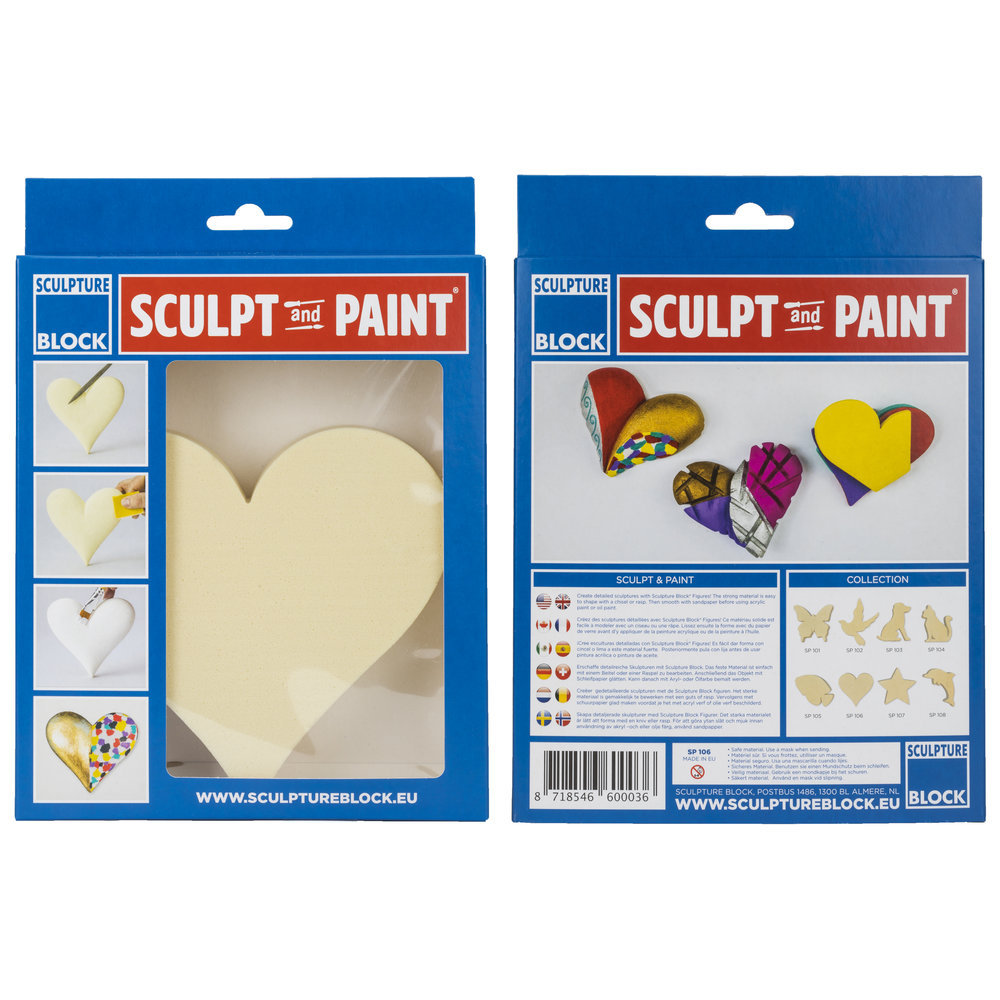 Sculpture Block - Sculpt and Paint Heart
