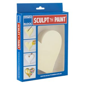 Sculpture Block - Sculpt and Paint Heart