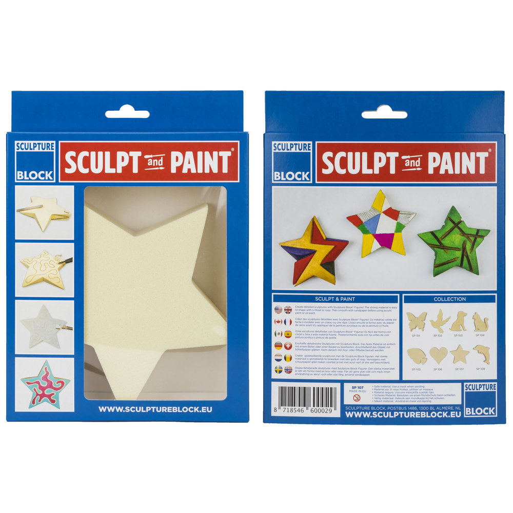 Sculpture Block - Sculpt and Paint Star