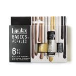 Liquitex Basics Acrylic Set - 6x22ml - Metallics & Iridescents