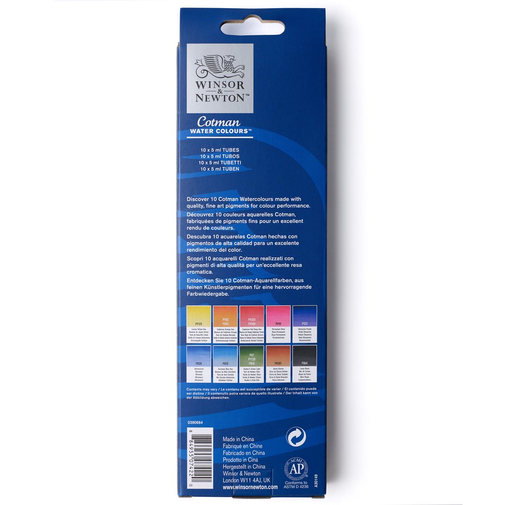 Winsor & Newton Cotman Watercolour Set 10x5ml