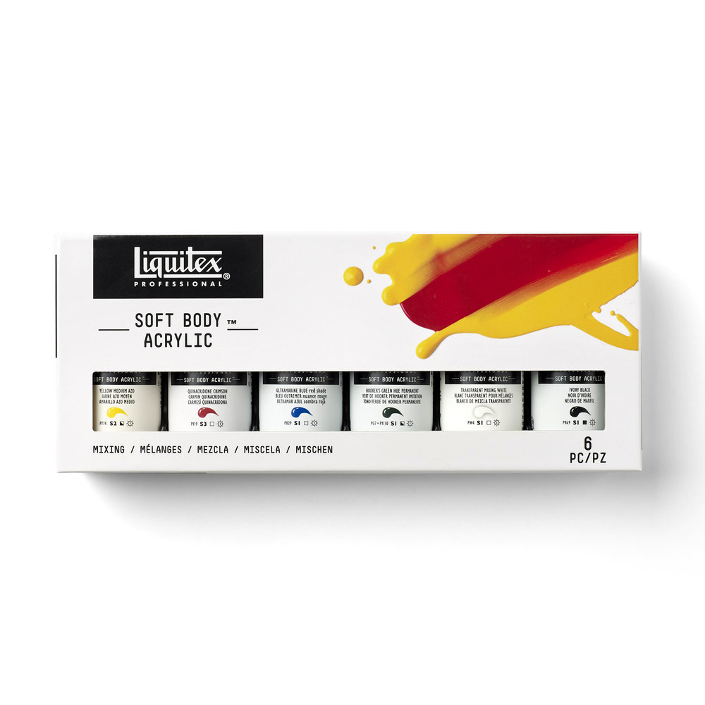Liquitex Professional Soft Body Acrylic Set - 6x59ml - Mixing