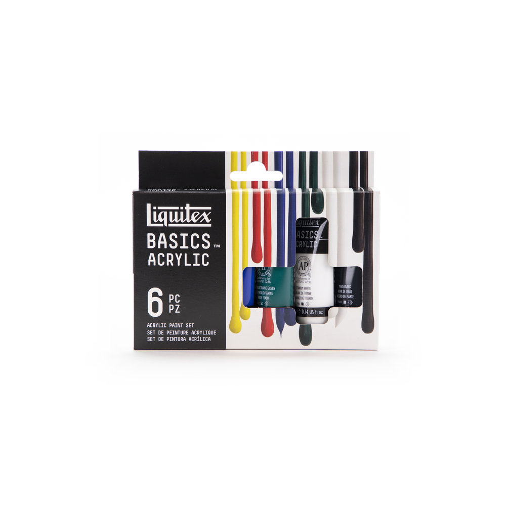 Liquitex Basics Acrylic Primary Colours Set - 6x22ml