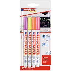edding 4085 chalk marker blister of 4 assorted neon