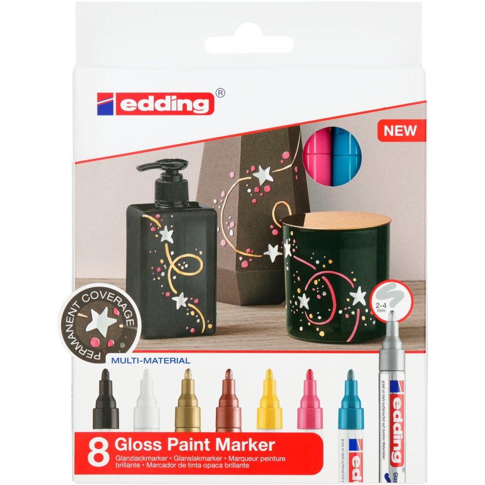 edding 750 gloss paint marker set of 8 assorted