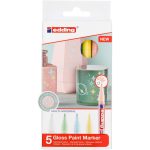 edding 751 gloss paint marker set of 5 assorted pastel