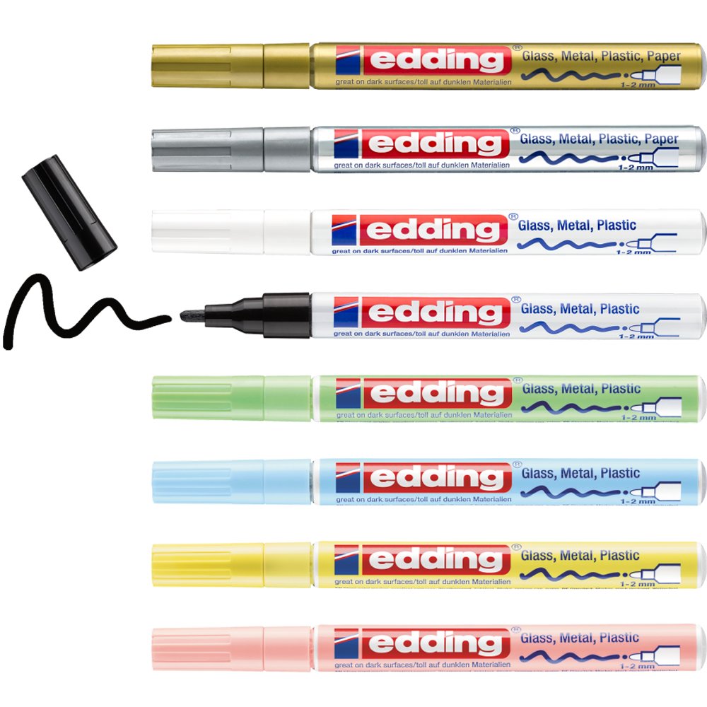 edding 751 gloss paint marker set of 8 assorted pastel