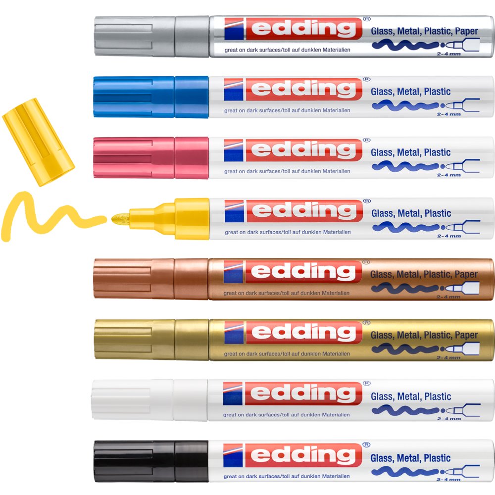 edding 750 gloss paint marker set of 8 assorted