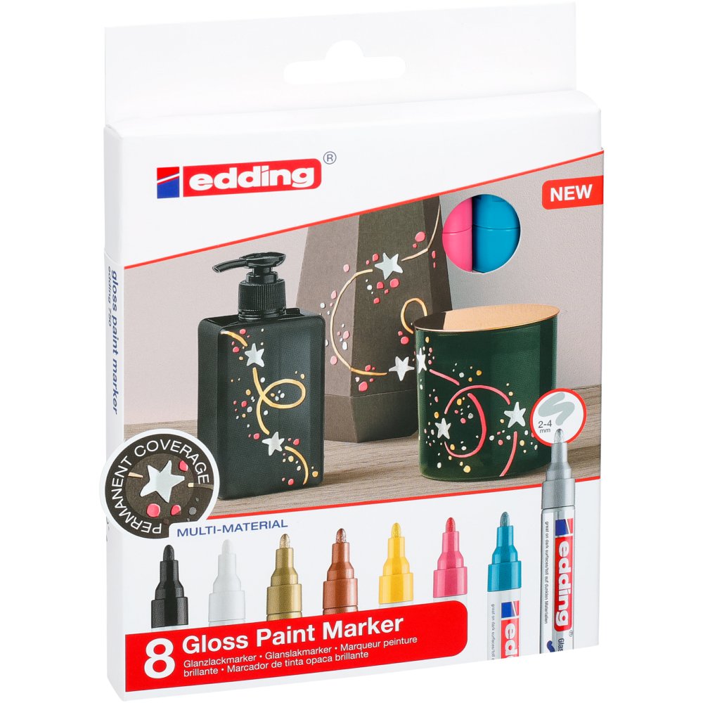 edding 750 gloss paint marker set of 8 assorted