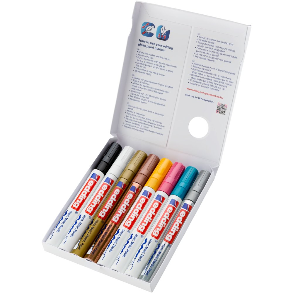 edding 750 gloss paint marker set of 8 assorted
