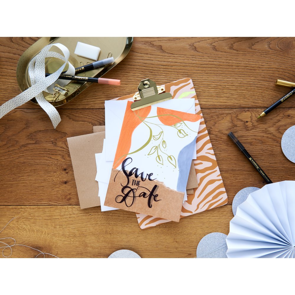 edding 1340 metallic brush pen set of 6 assorted