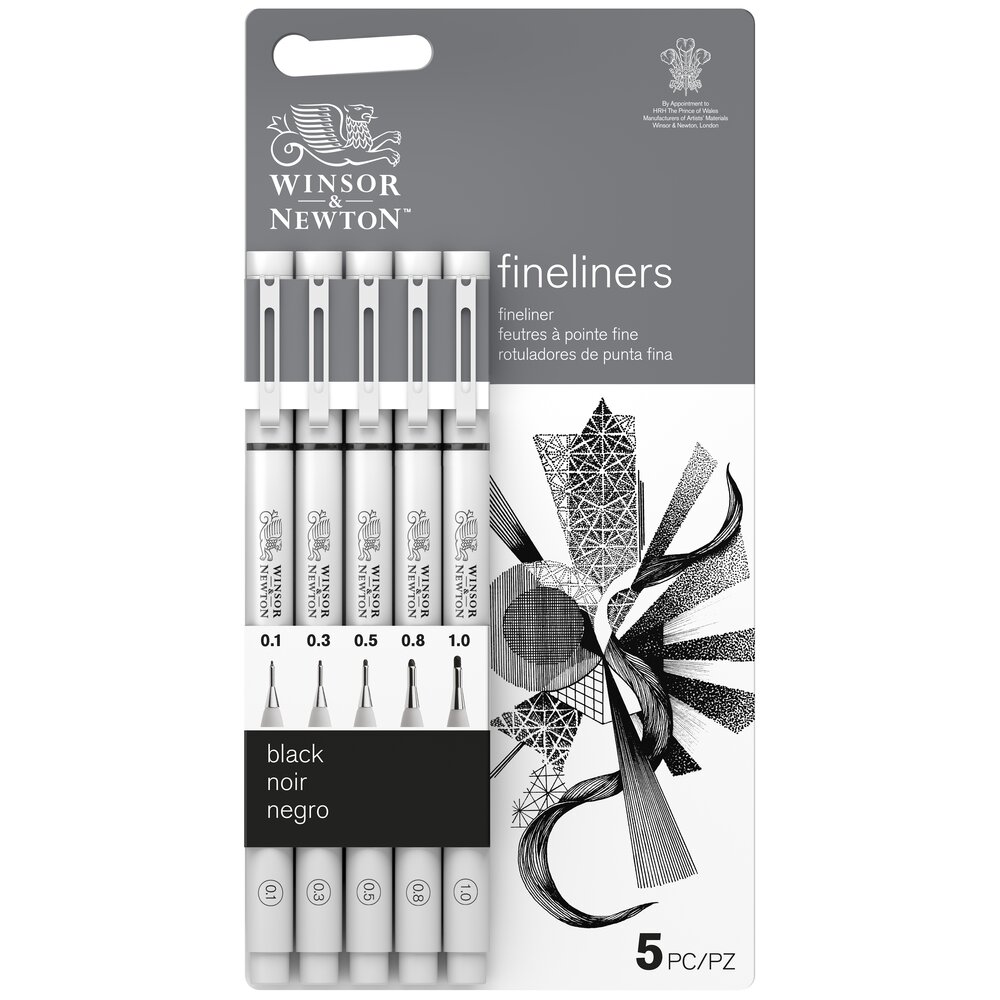 Winsor & Newton Fineliner Black Assortment Set