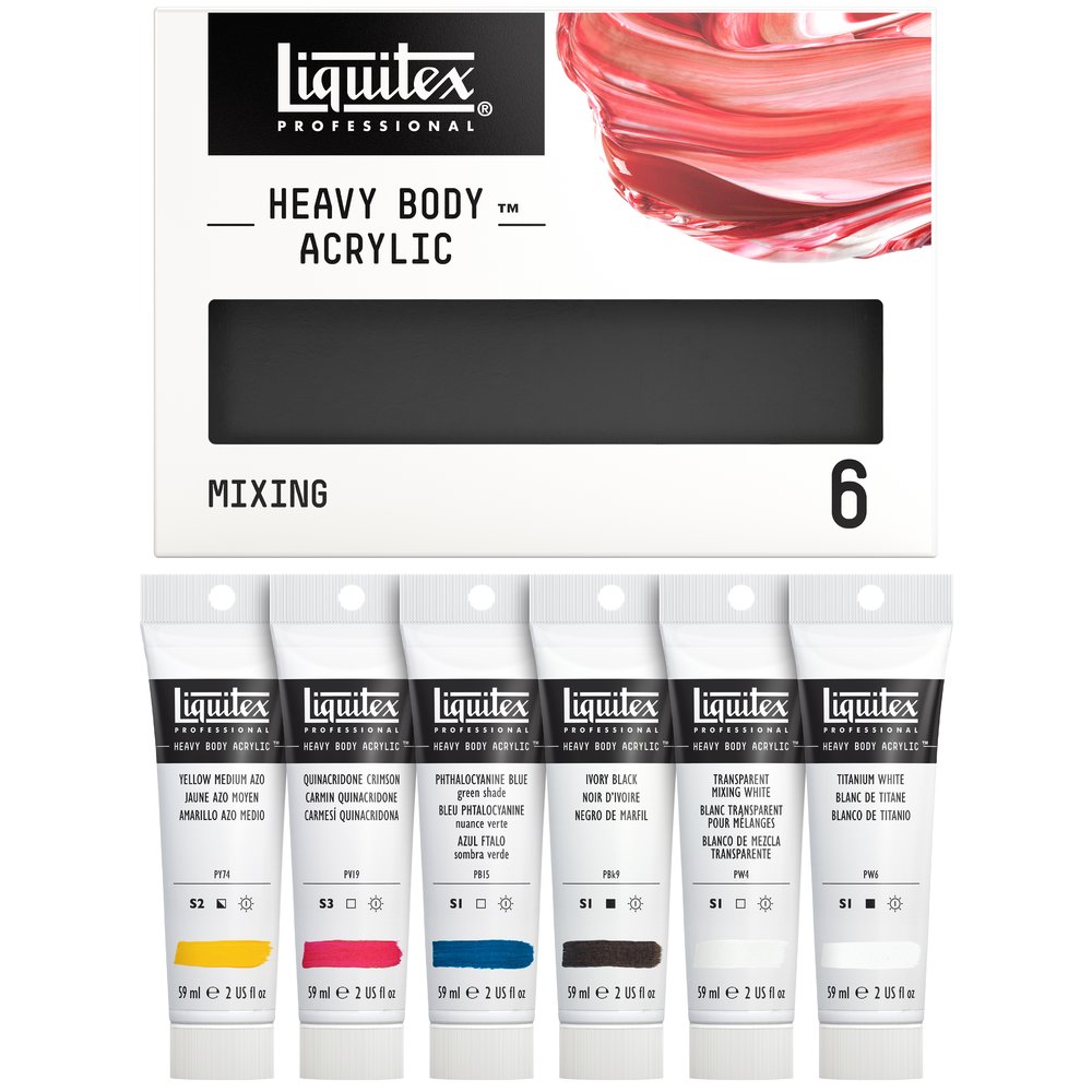 Liquitex Professional Heavy Body Acrylic Set - 6x59ml - Mixing