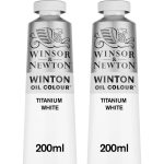 Winsor & Newton Winton Oil Colour 200ml Titanium White 2 Packet