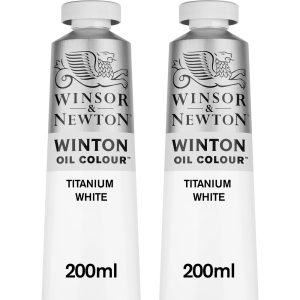 Winsor & Newton Winton Oil Colour 200ml Titanium White 2 Packet