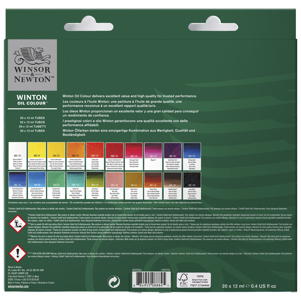 Winsor & Newton Winton Oil Colour Set 20x12ml