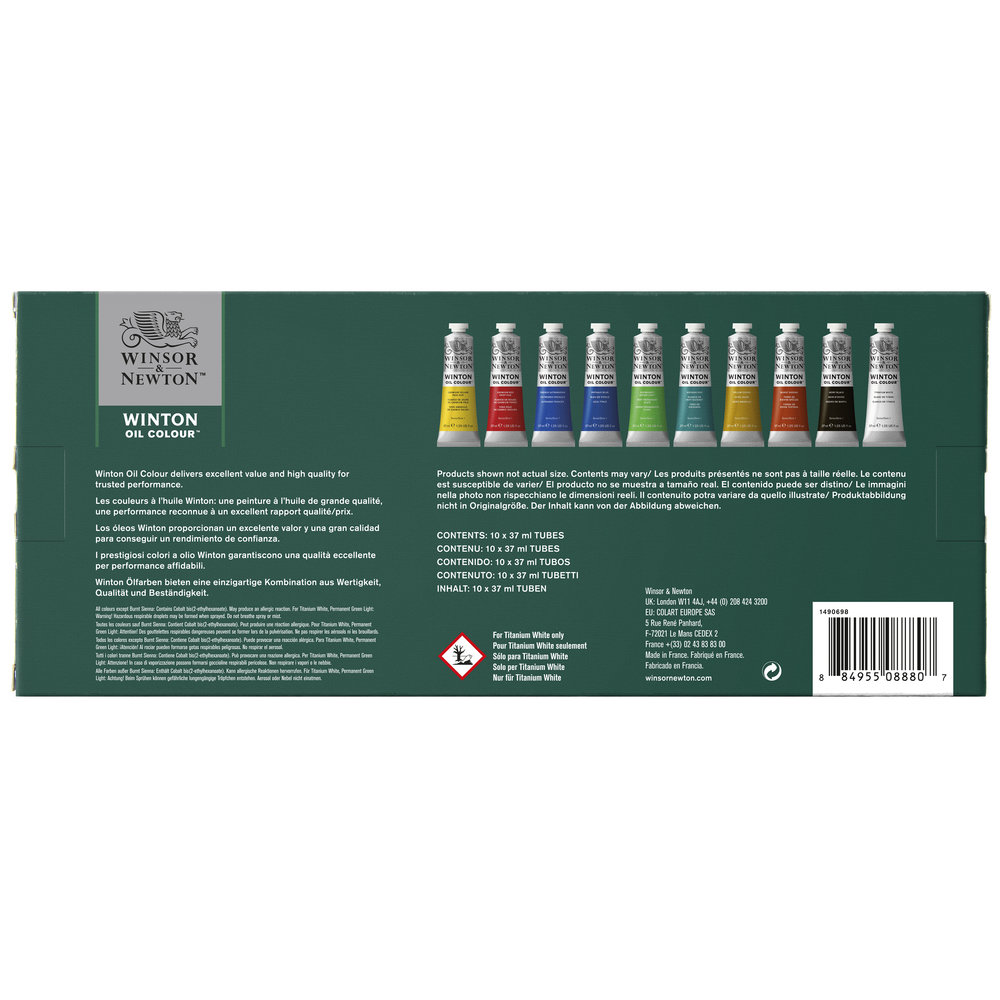 Winsor & Newton Winton Oil Colour 10x37ml Tube