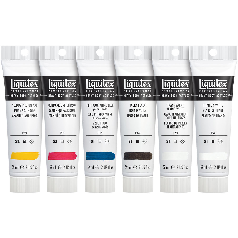 Liquitex Professional Heavy Body Acrylic Set - 6x59ml - Mixing