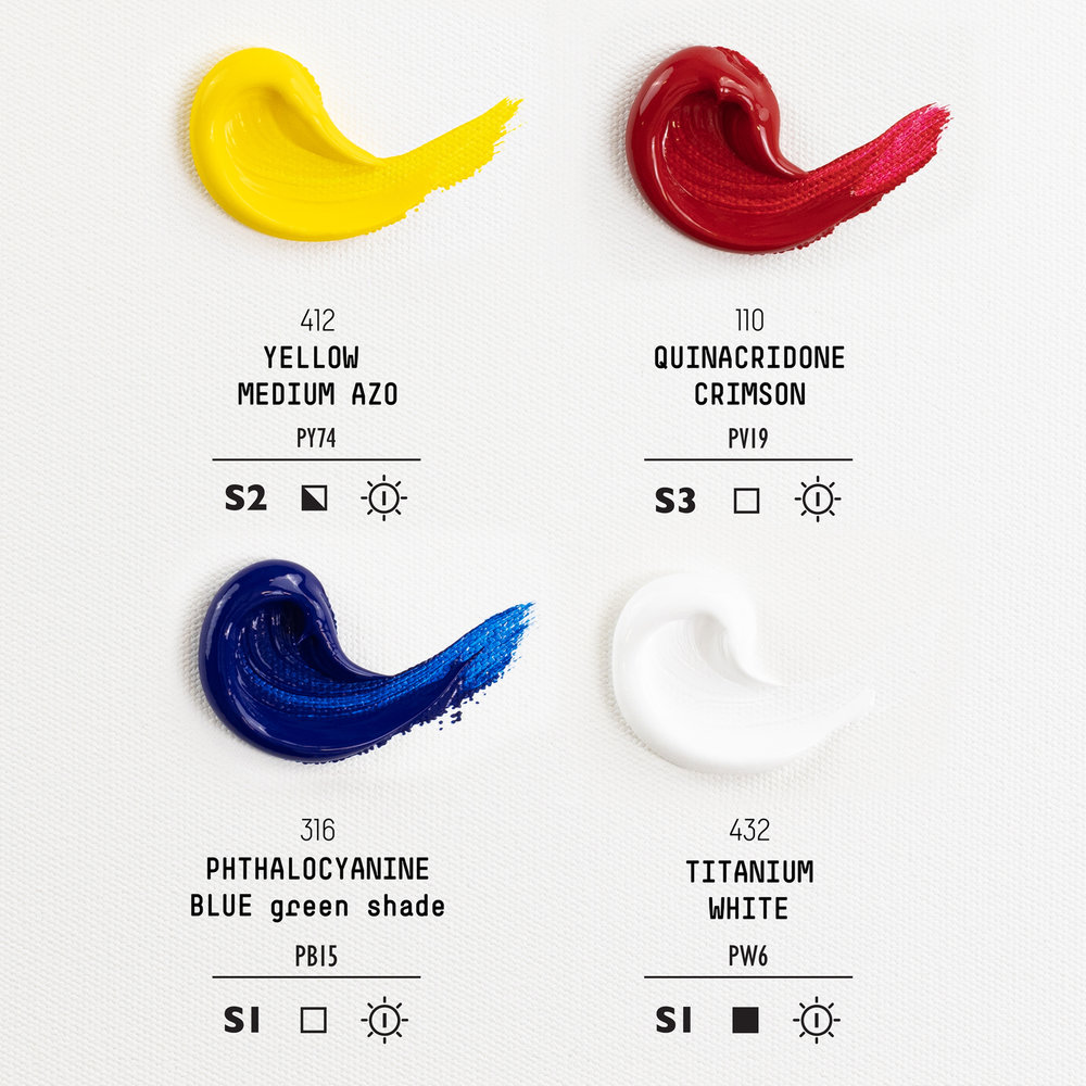 Liquitex Professional Heavy Body Acrylic Set - 4x59ml - Mixing