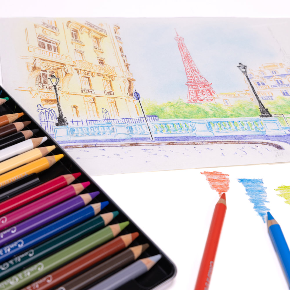 Conté à Paris Pastel pencil assorted Set x 24 metal tin