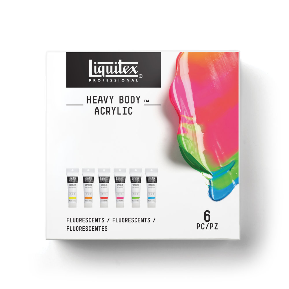 Liquitex Professional Heavy Body Acrylic Set Of 6x59ml Tube Fluorescent NA