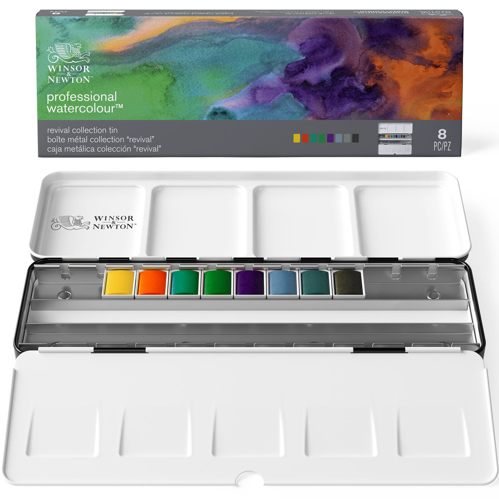 Professional Watercolour Revival Collection 8 Half Pan