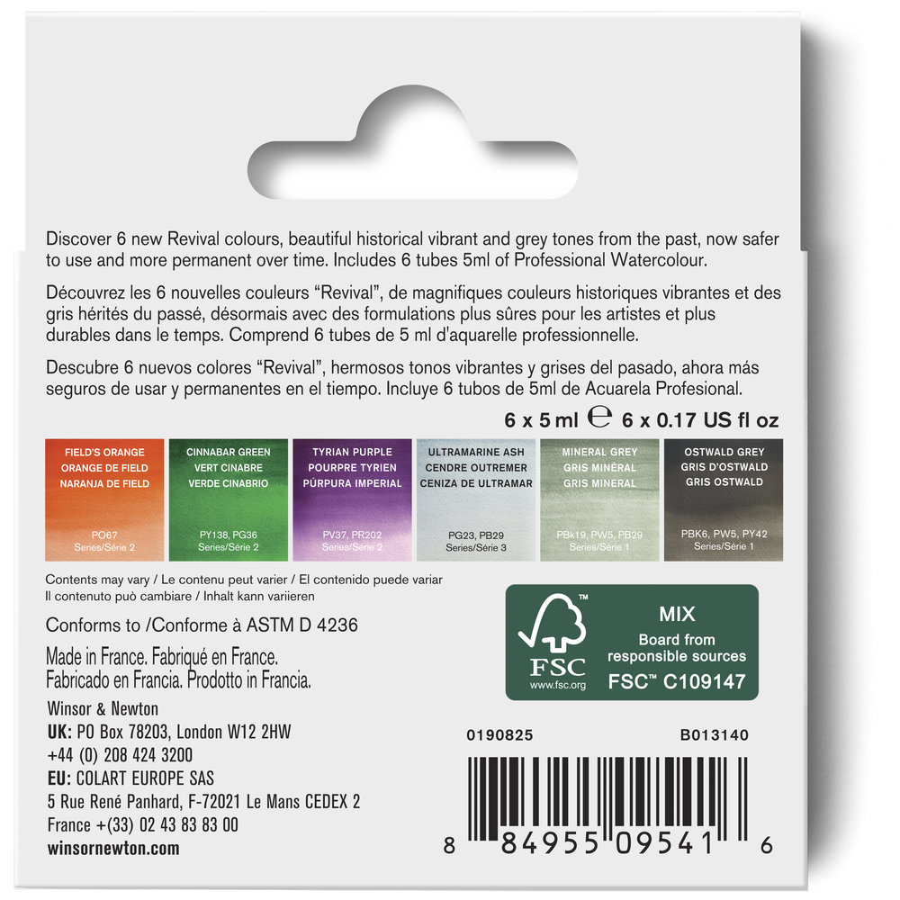 Professional Watercolour Revival Collection 6 Tubes