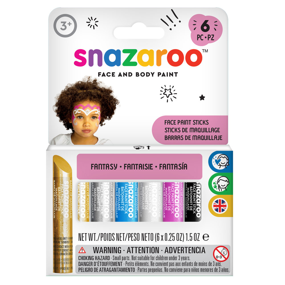 Snazaroo Fantasy Face Paint Sticks - Set of 6  - US