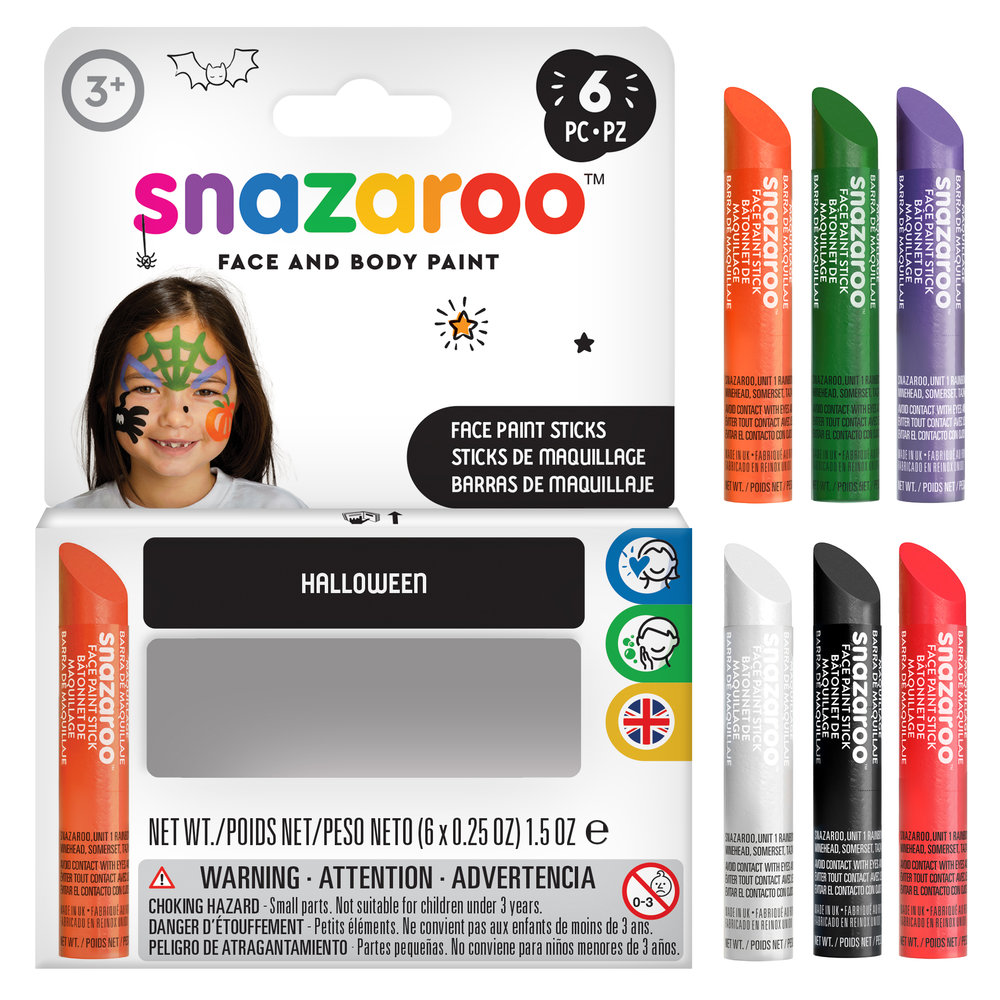 Snazaroo Halloween Face Paint Sticks - Set of 6  - US