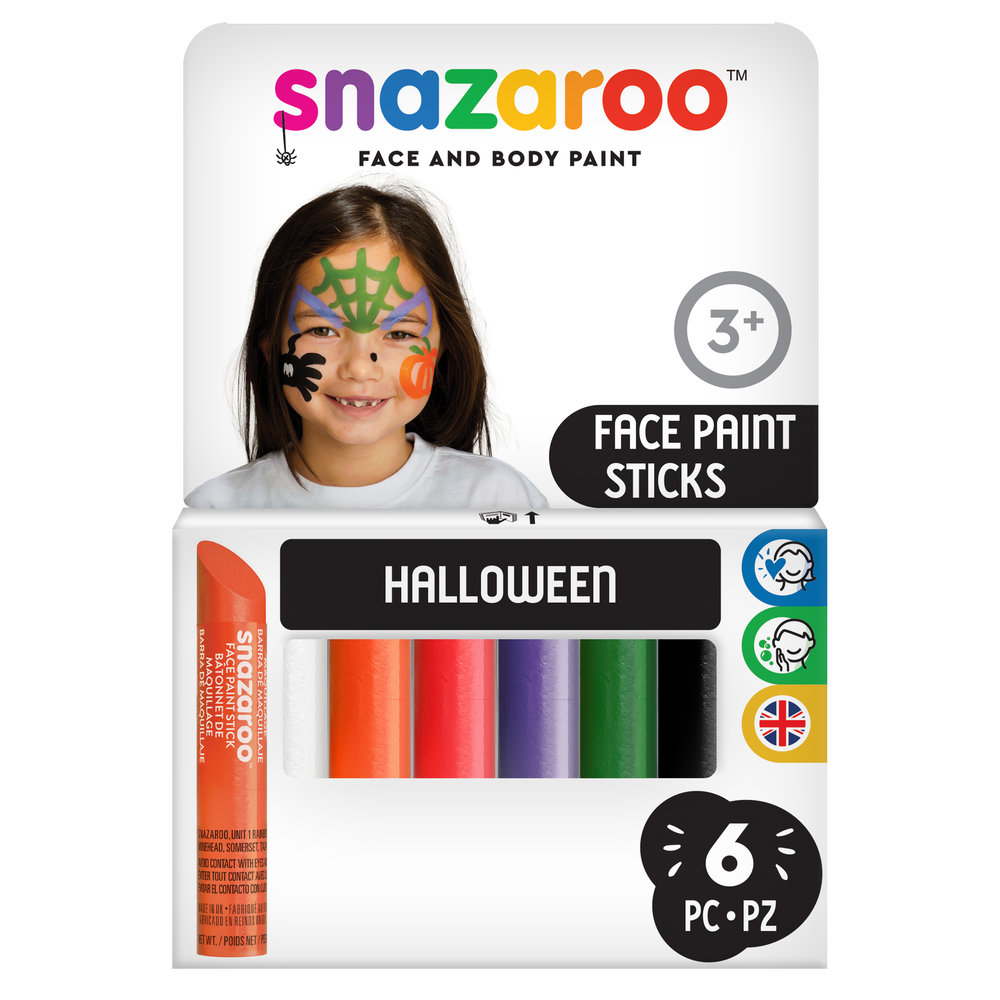 Snazaroo Halloween Face Paint Sticks - Set of 6  - US