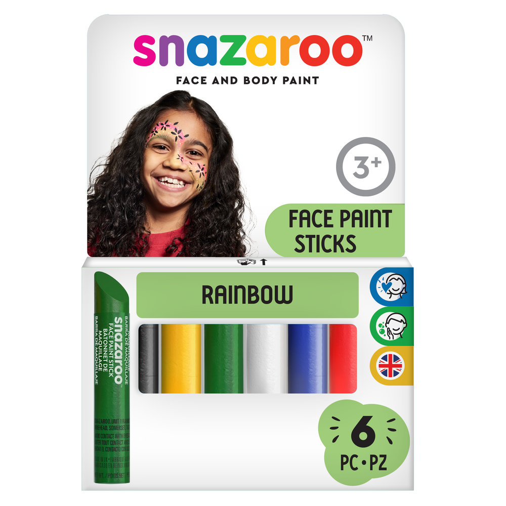 Snazaroo Rainbow Face Paint Sticks - Set of 6  - US