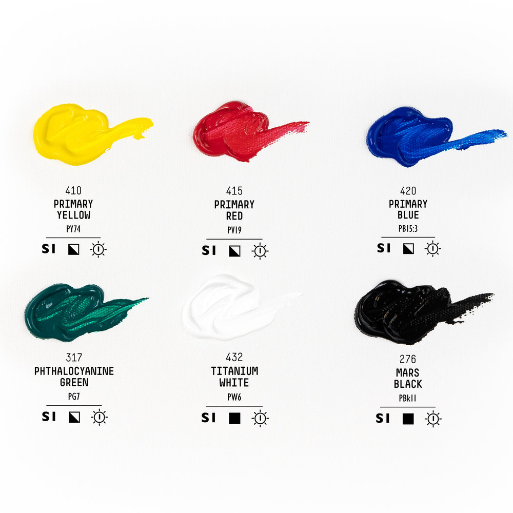 Liquitex Basics Acrylic Primary Colours Set - 6x22ml