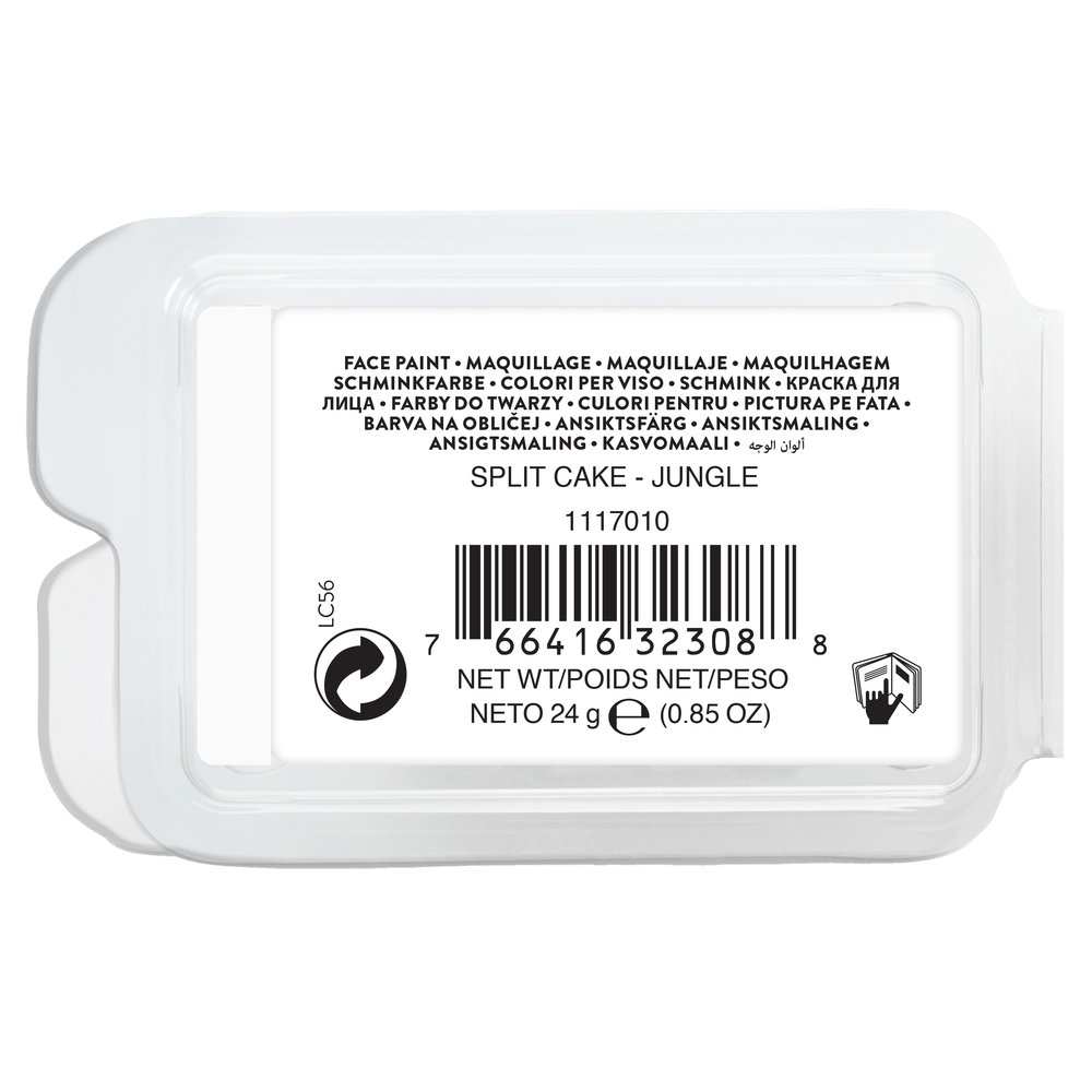 Snazaroo 3-Colour Split Cake 0.85 Oz - Jungle NA