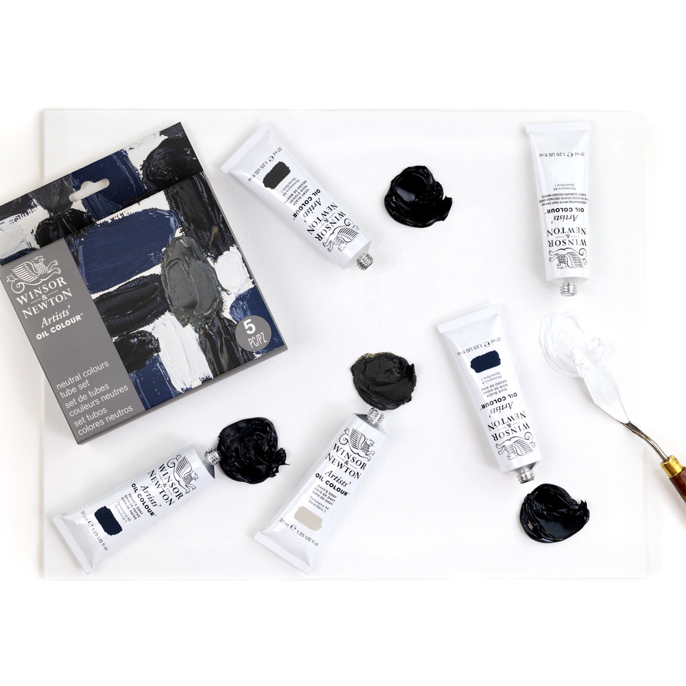 Winsor & Newton Artists' Oil Colour Neutral Set 5x37ml Tubes