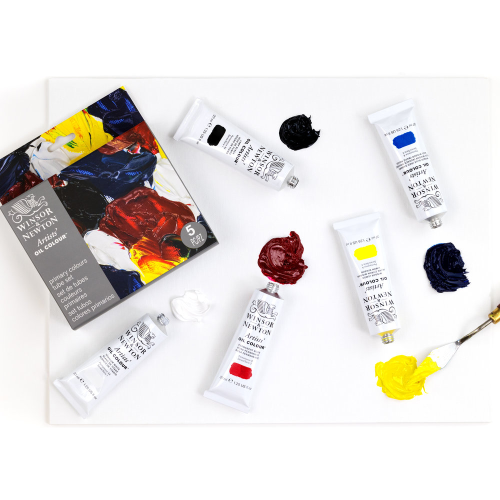 Winsor & Newton Artists' Oil Colour Primary Set 5x37ml Tubes