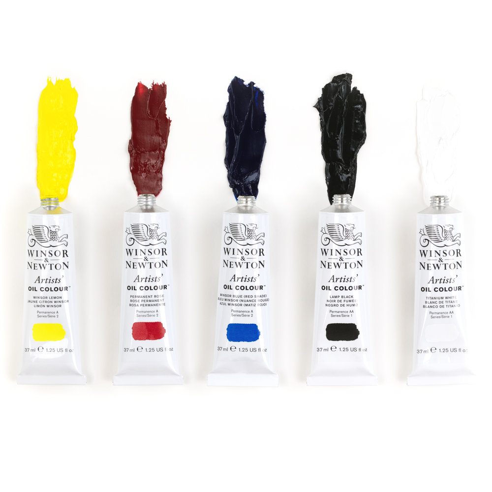 Winsor & Newton Artists' Oil Colour Primary Set 5x37ml Tubes