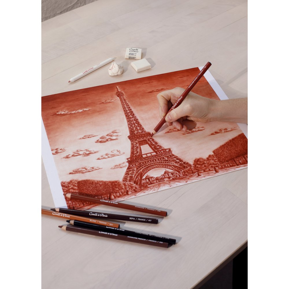 Conté à Paris Drawing Pencil Sanguine Round
