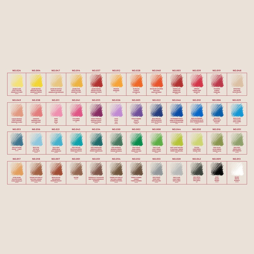 Conté à Paris Pastel pencil assorted Set x 48