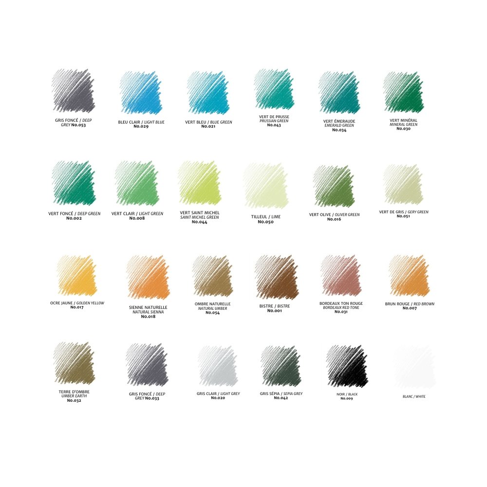 Conté à Paris Bamboo Box Colour carrés assorted x 48