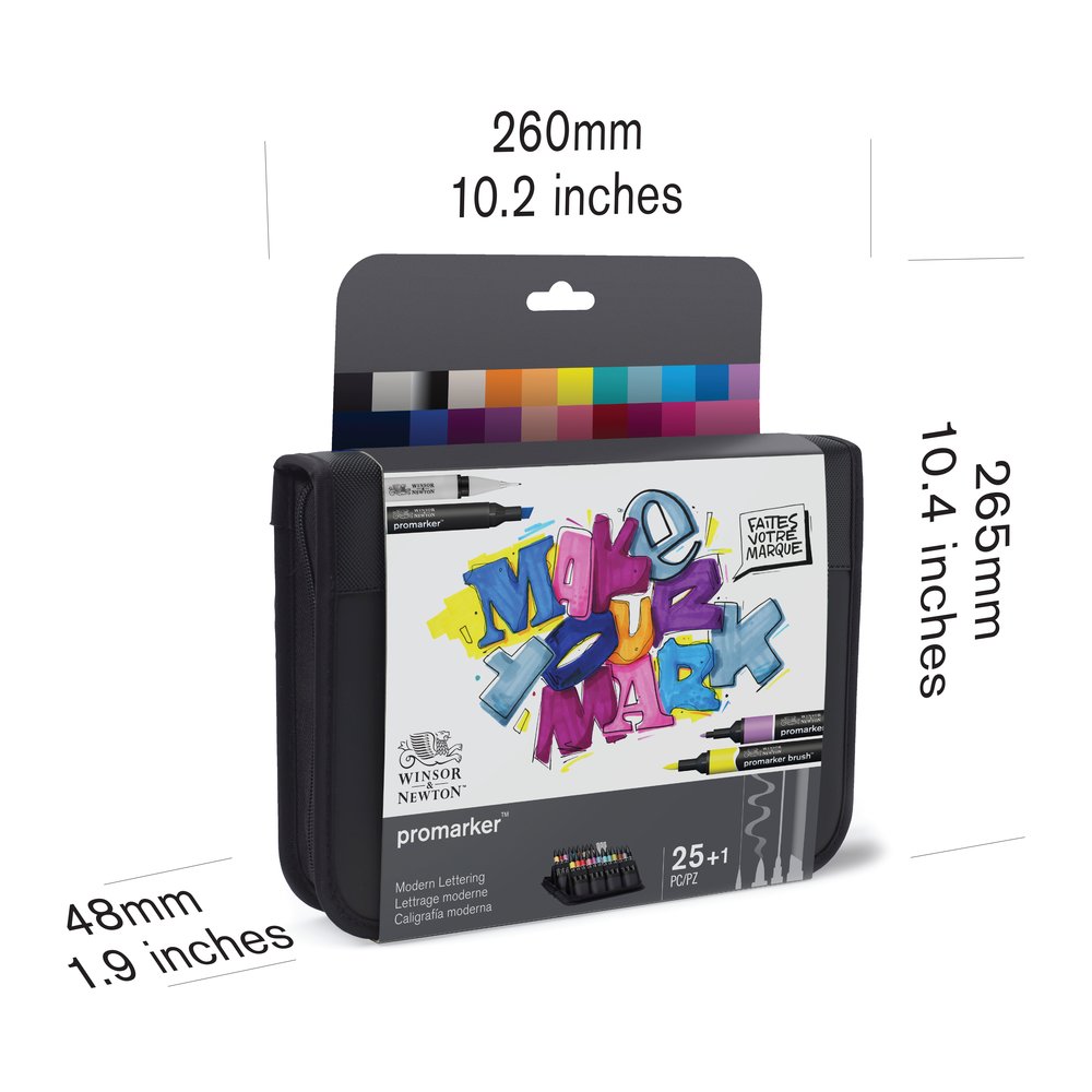 Winsor & Newton Promarker Mixed Set Brush Lettering Wallet