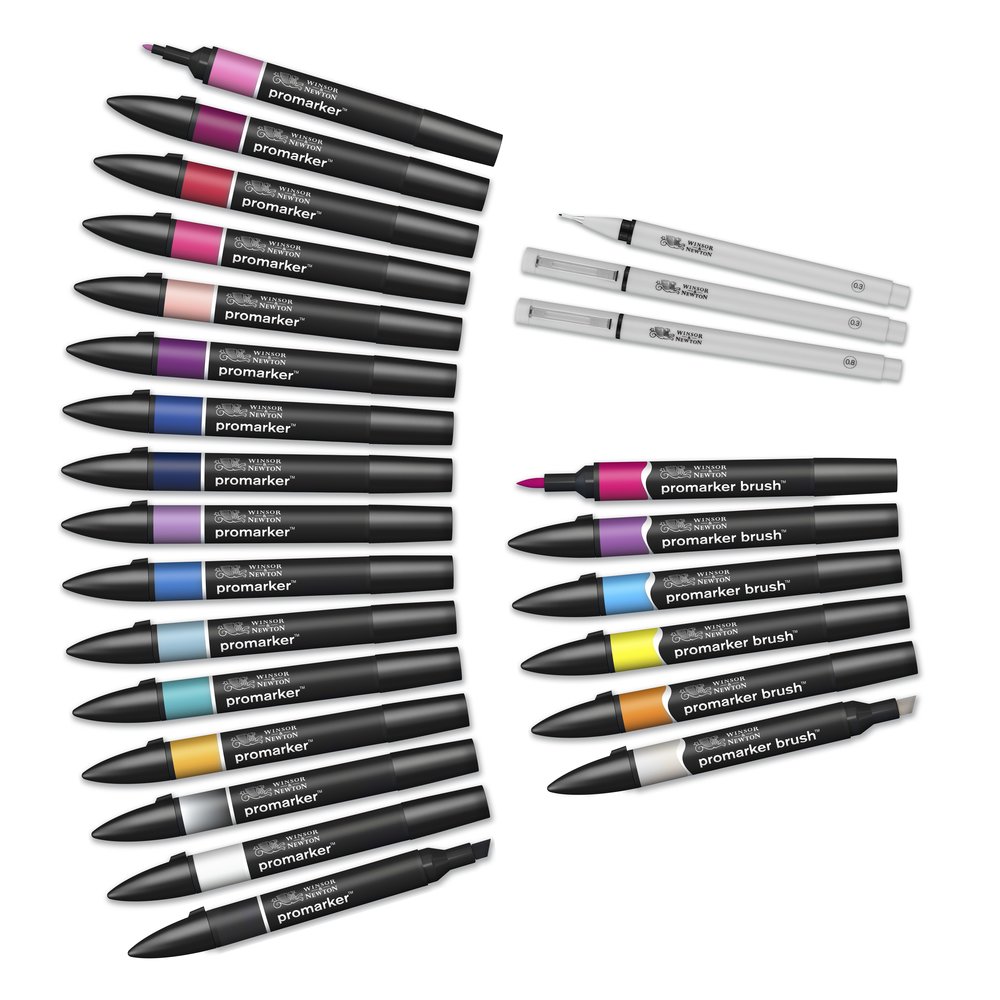 Winsor & Newton Promarker Mixed Set Brush Lettering Wallet