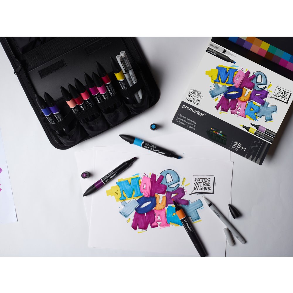 Winsor & Newton Promarker Mixed Set Brush Lettering Wallet