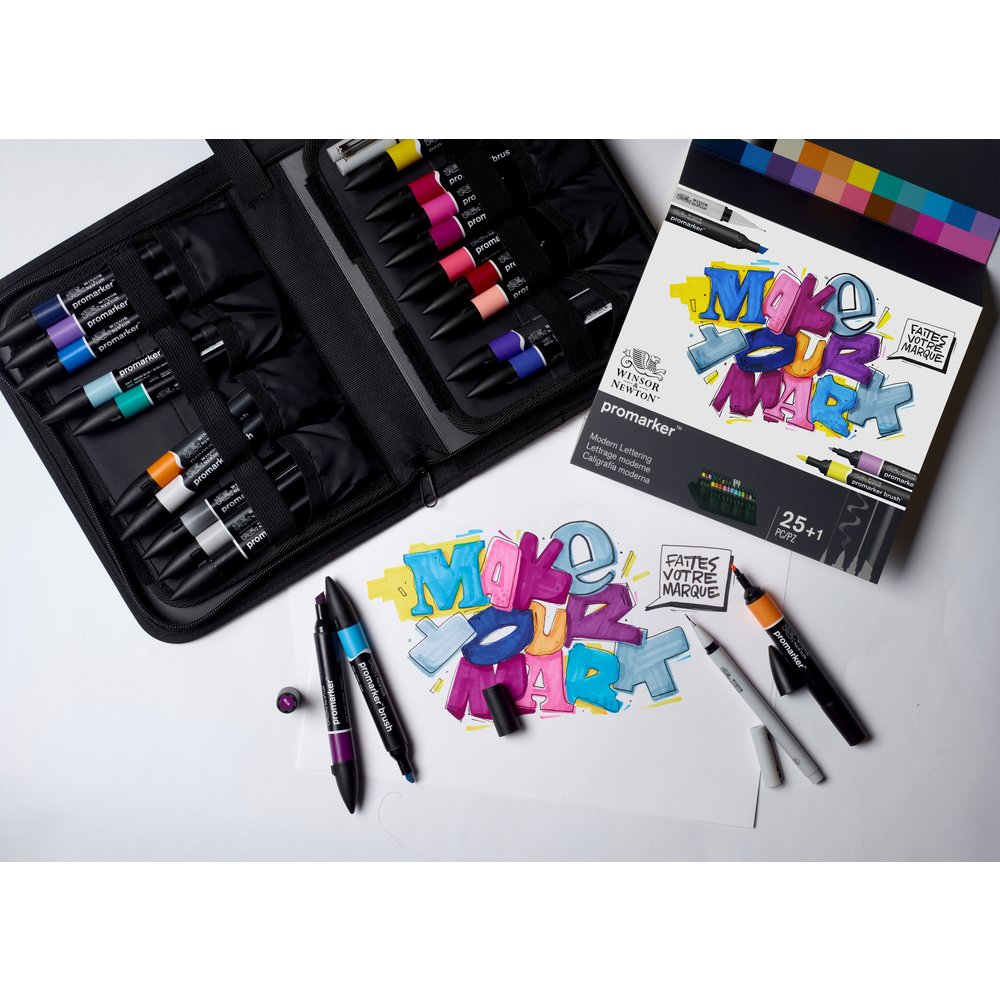 Winsor & Newton Promarker Mixed Set Brush Lettering Wallet