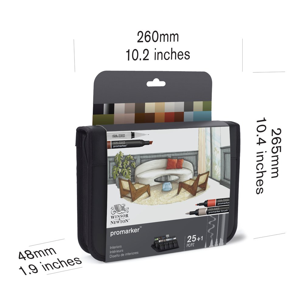 Winsor & Newton Promarker Mixed Set Interior Wallet