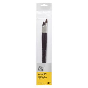 Winsor & Newton Galeria Brush Long Handle Pack of 3 - Set 3