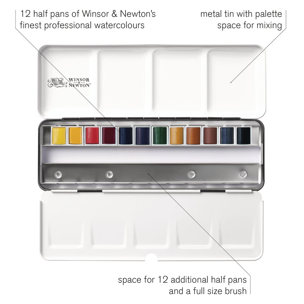 Professional Watercolour Customisable Travel Tin