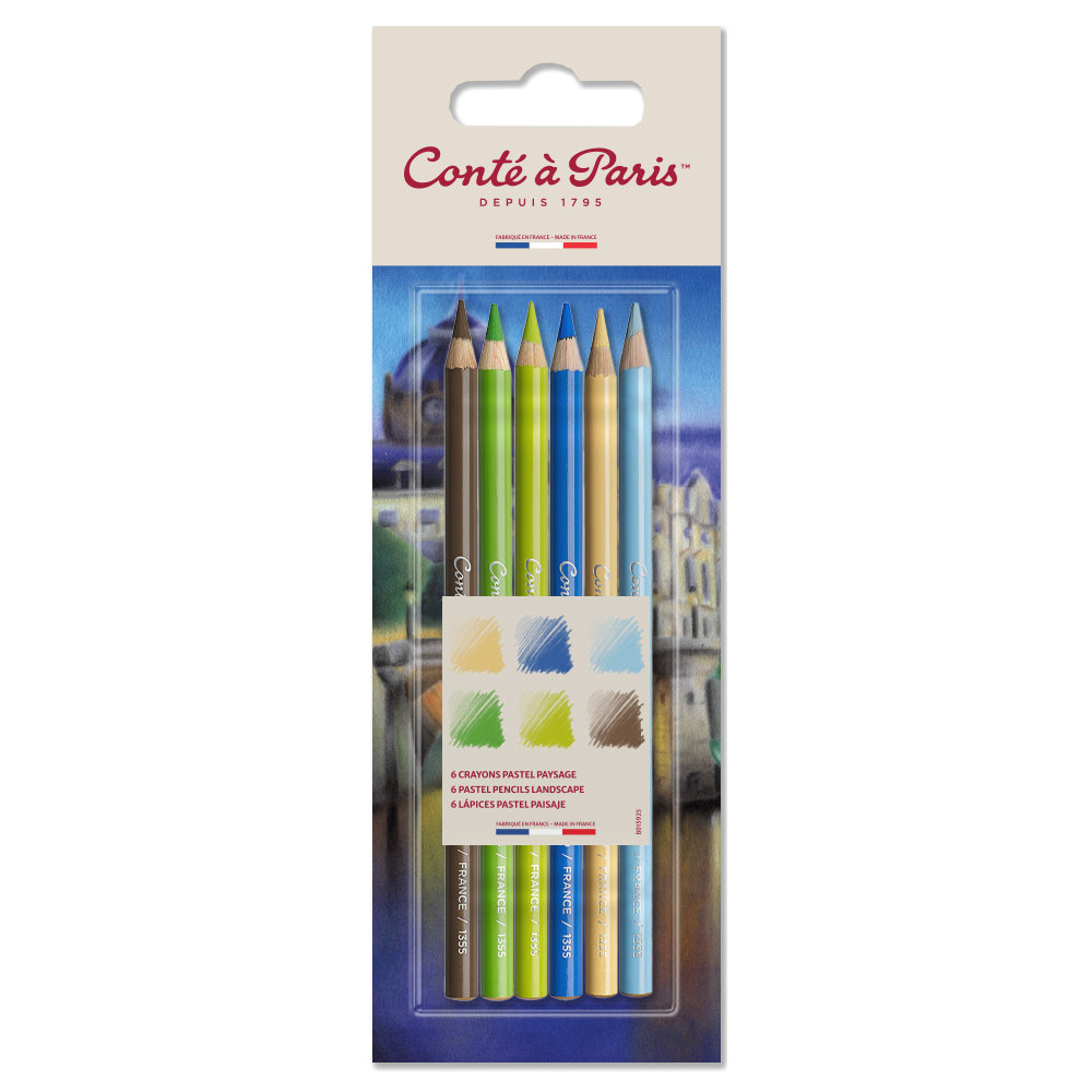 Conté à Paris Pastel pencil x 6 Landscape