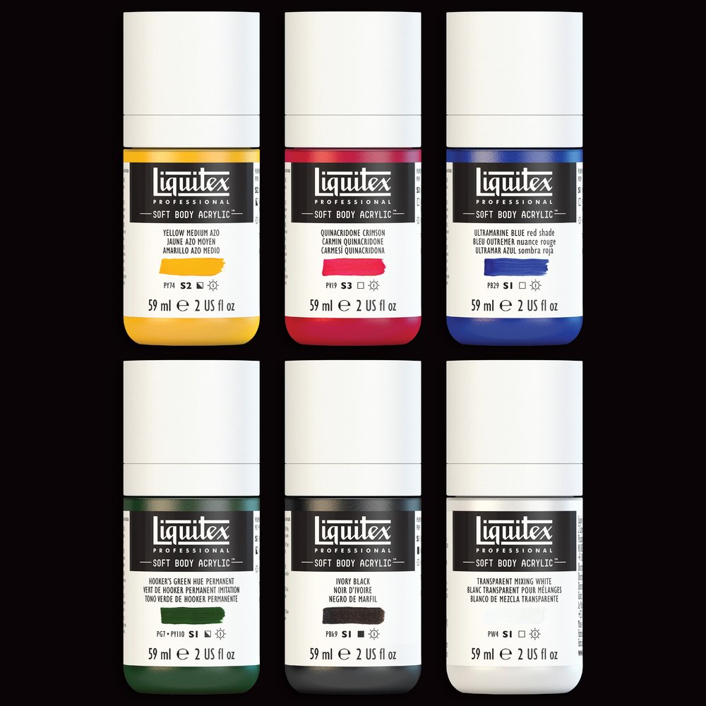 Liquitex Professional Soft Body Acrylic Set - 6x59ml - Mixing