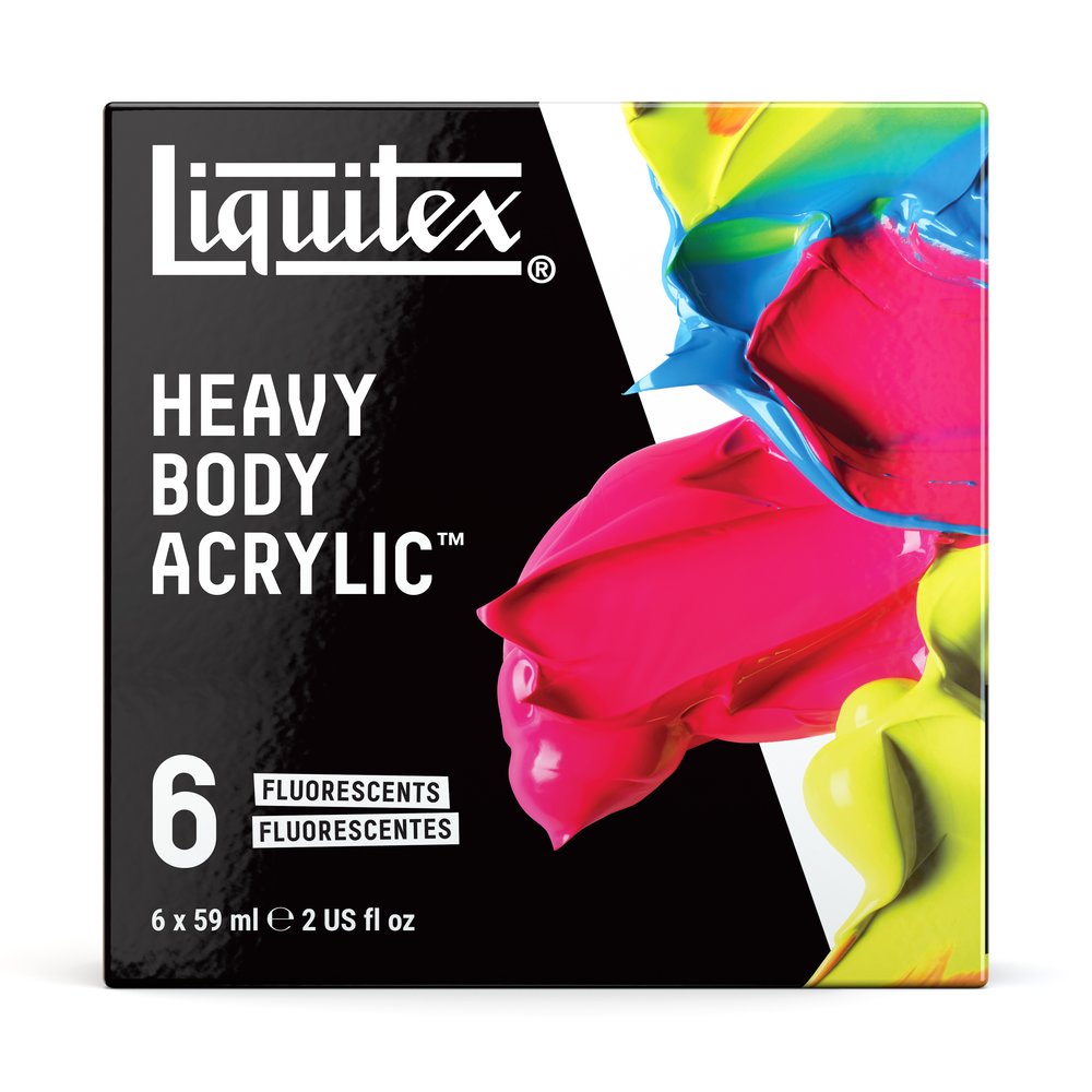 Liquitex Professional Heavy Body Acrylic Set Of 6x59ml Tube Fluorescent NA